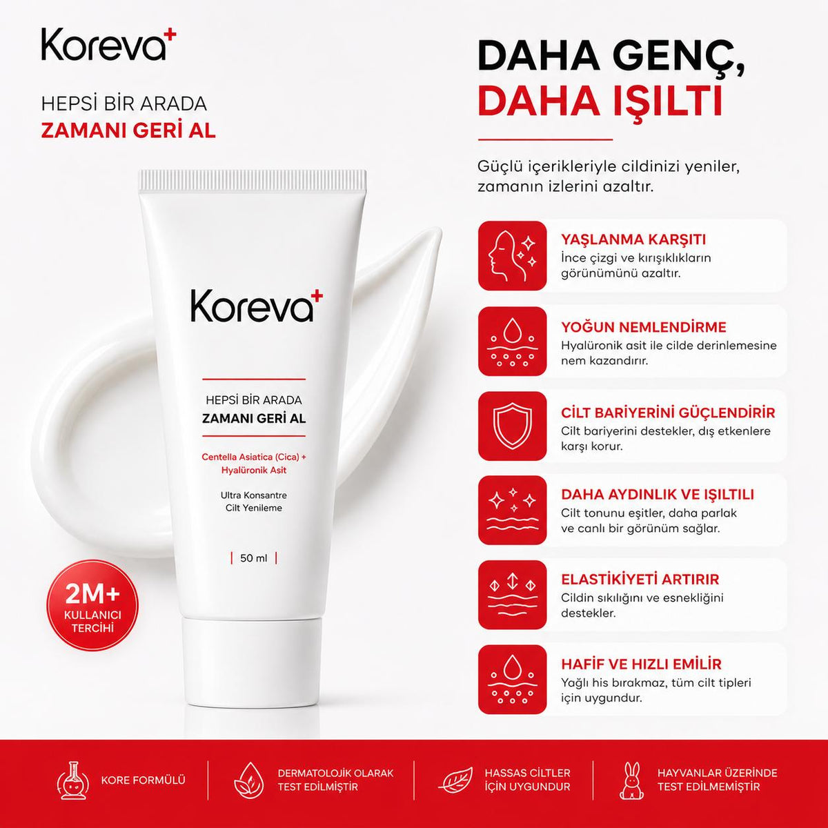 KOREVA™ Kırışıklık ve Yaşlanma Karşıtı Bakım Kremi