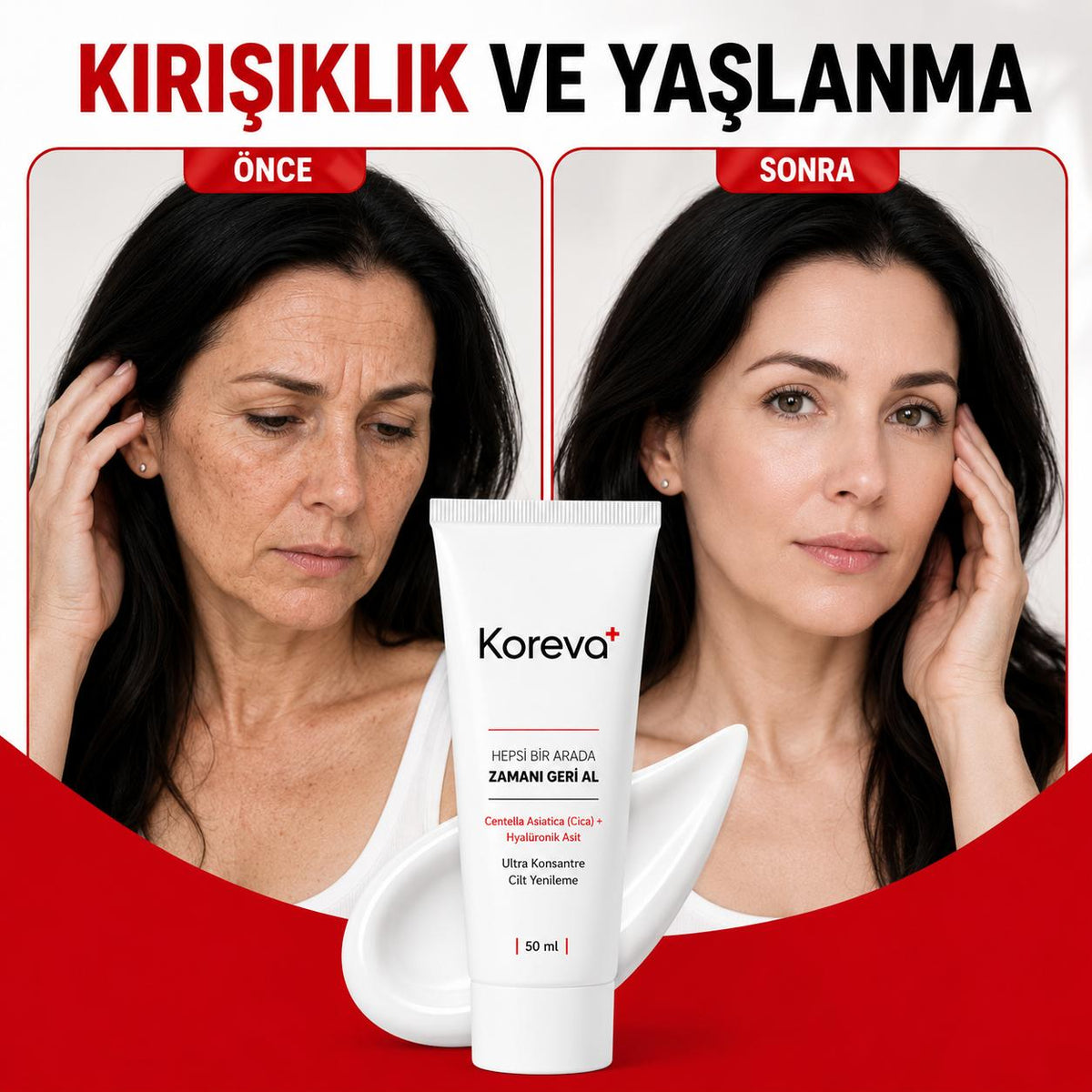 KOREVA™ Kırışıklık ve Yaşlanma Karşıtı Bakım Kremi