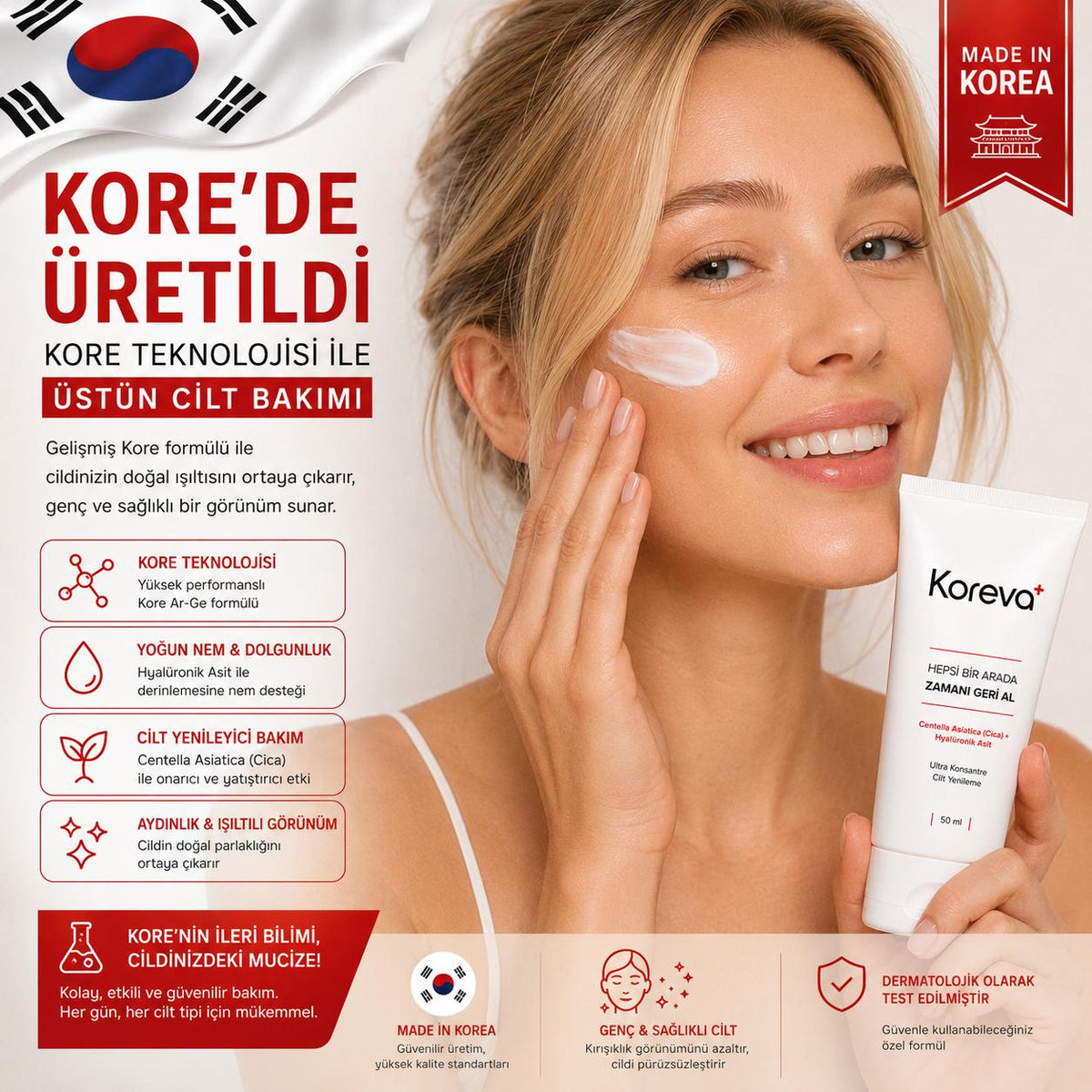 KOREVA™ Kırışıklık ve Yaşlanma Karşıtı Bakım Kremi
